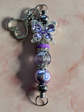 #116 Handmade Beaded Purse Charm/Keychain